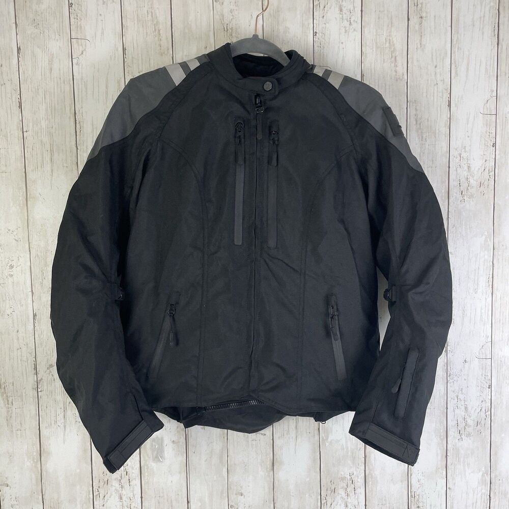 Viking Cycle Motorcycle Riding Jacket Men's S Armored Removable VC223GR - EUC